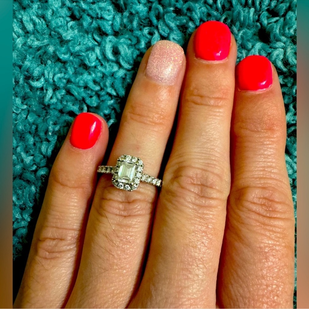 1-1/4 CT. T.W. GIA-Graded Emerald-Cut Diamond Engagement Ring in 14K White Gold